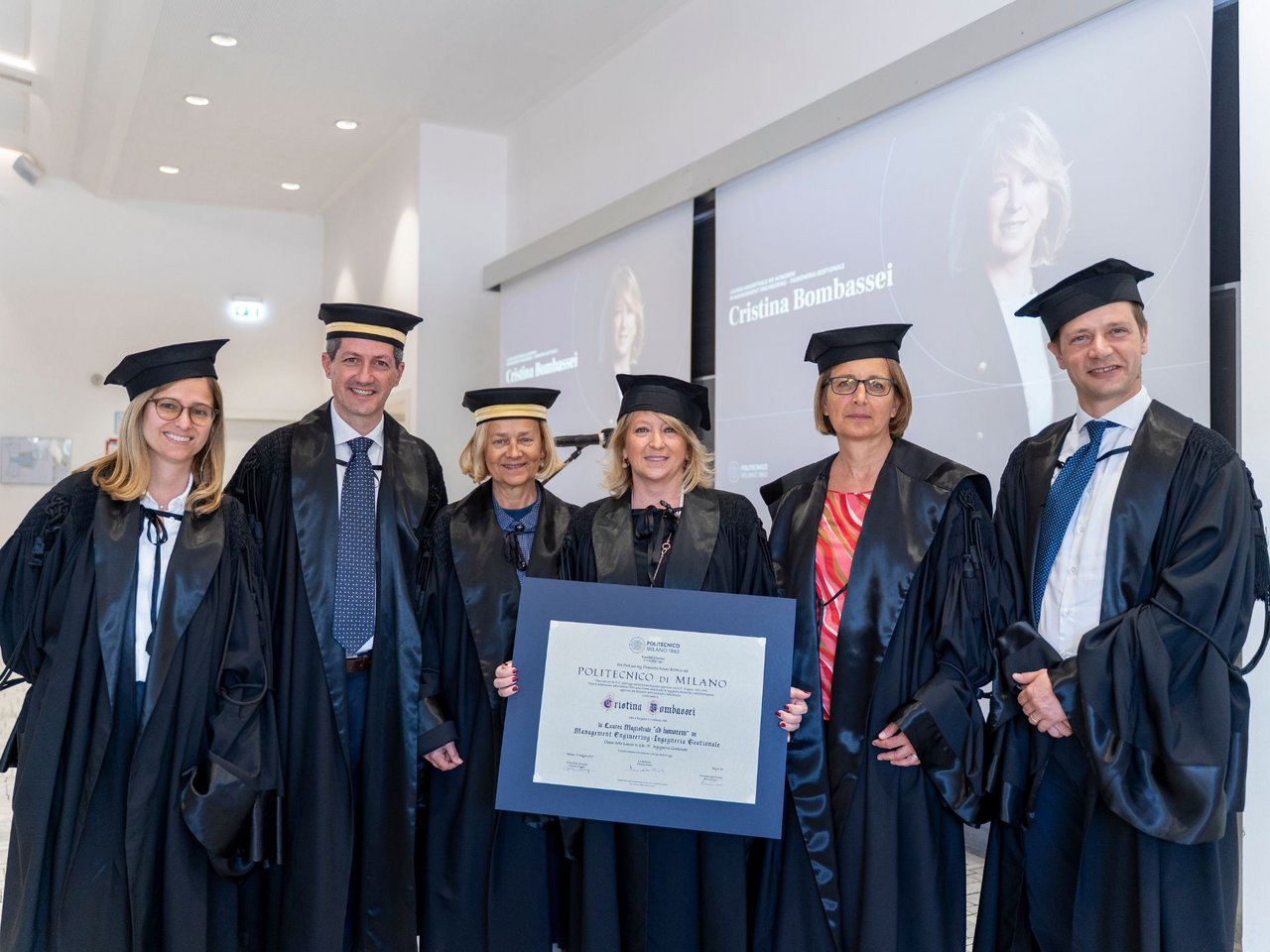 Cristina Bombassei  with graduation committee class=