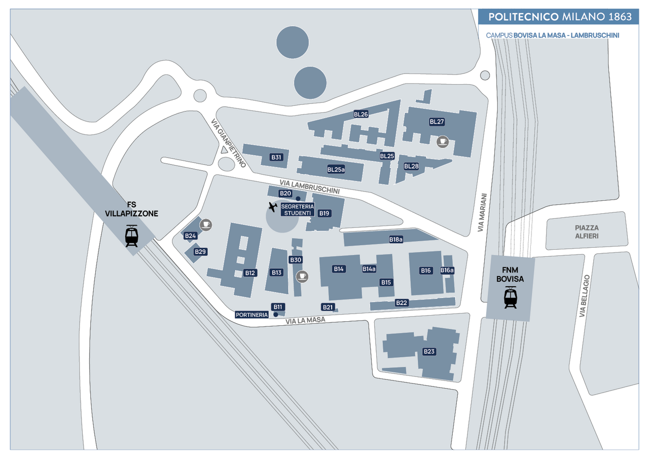 Mappa del campus La Masa class=