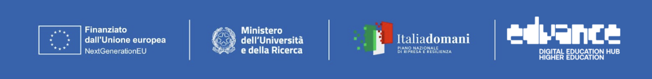 LOGHI: Finanziato dall'UE. Ministero dell'Università e della Ricerca. Italiadomani. Edvance class=