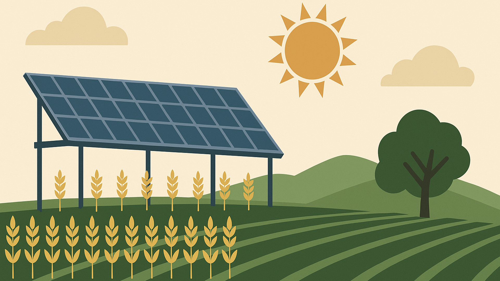 Graphic representation of photovoltaic panels